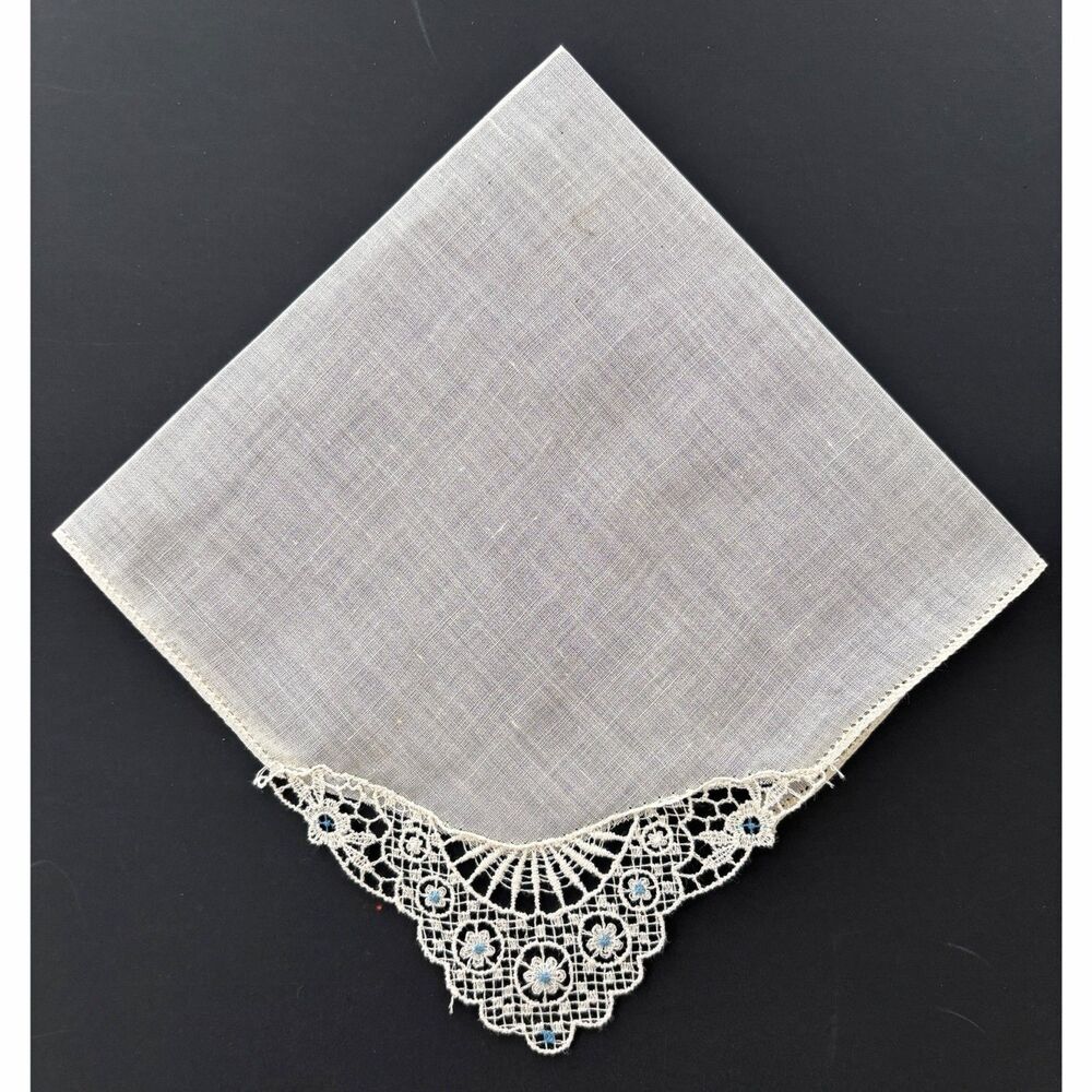 Heirloom Linen Wedding Handkerchief Bride Cottage Vintage Feminine Dainty